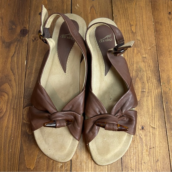 Dansko Brown Wedge Sandals - Picture 2 of 11